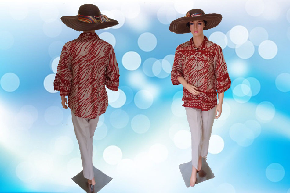 Batik Modern Krem Full