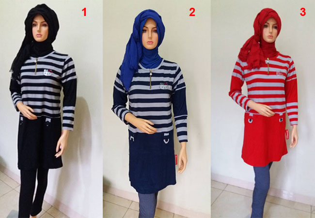  Tunik  Kaos  Garis  INDOFAMILYSHOP COM